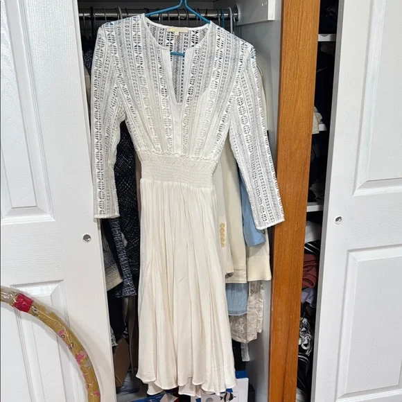Maje Elegant White Lace Dress